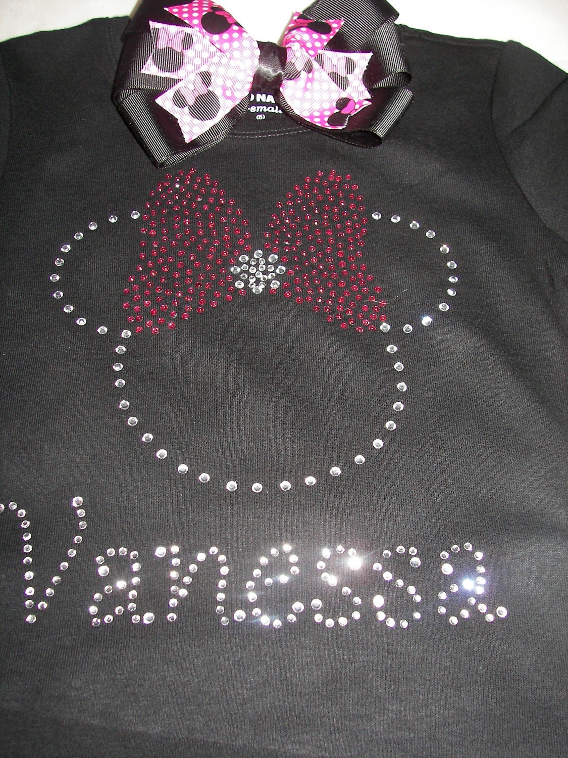 Bling Minnie Mouse Tees--Customized with your name