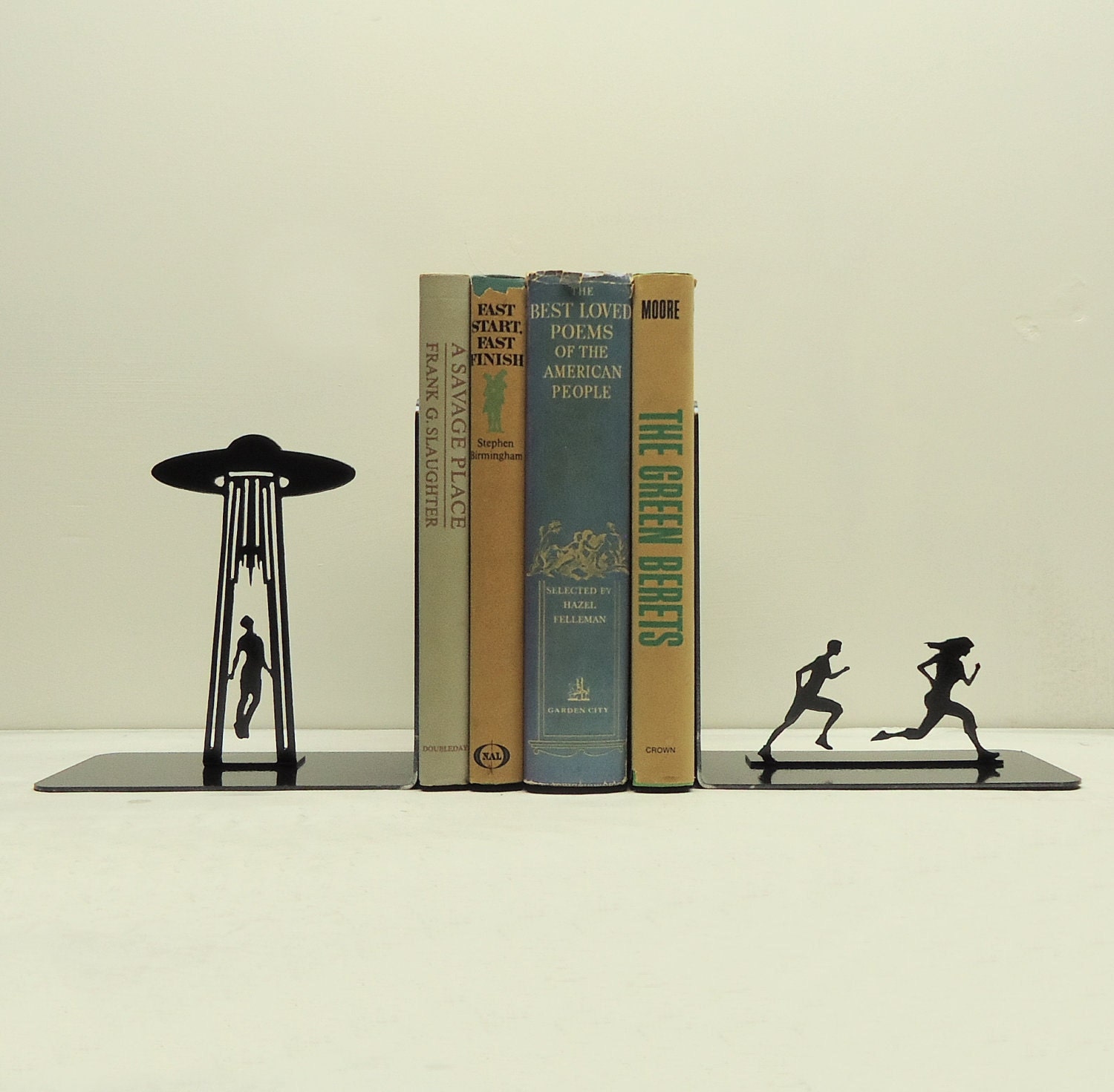 UFO Abduction Bookends - Free USA Shipping