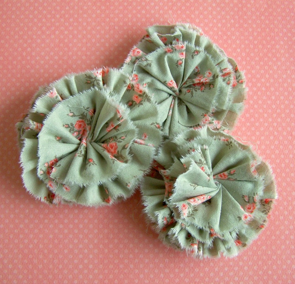 Vintage Sage - Ruffle Blossoms