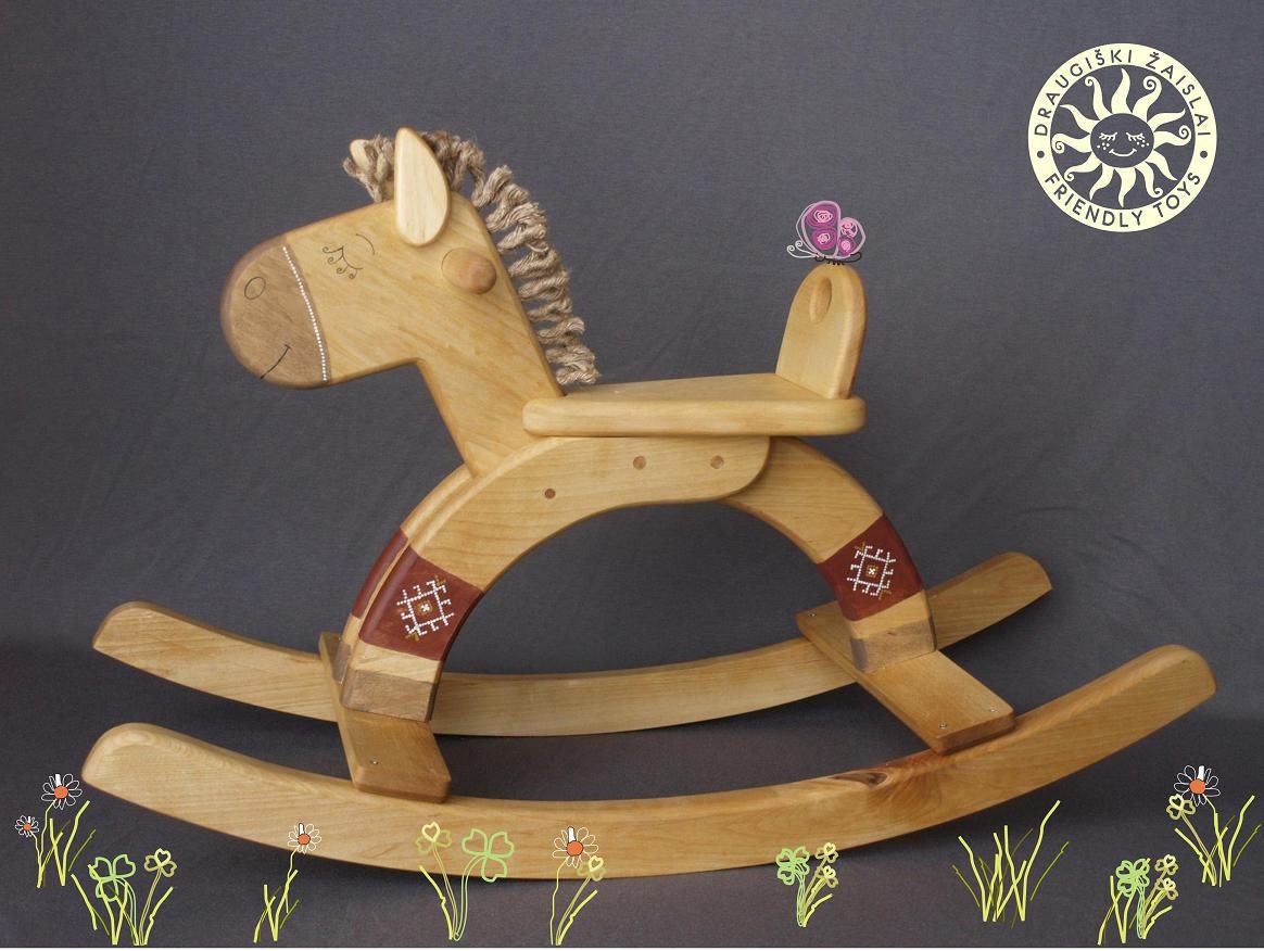 Rocking Horse wooden kids toy eco friendly toy