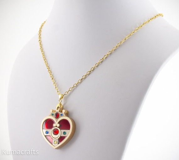 READY TO SHIP Sailor Moon Inspired Cosmic Heart Compact Necklace Pendant Laser Cut Acrylic