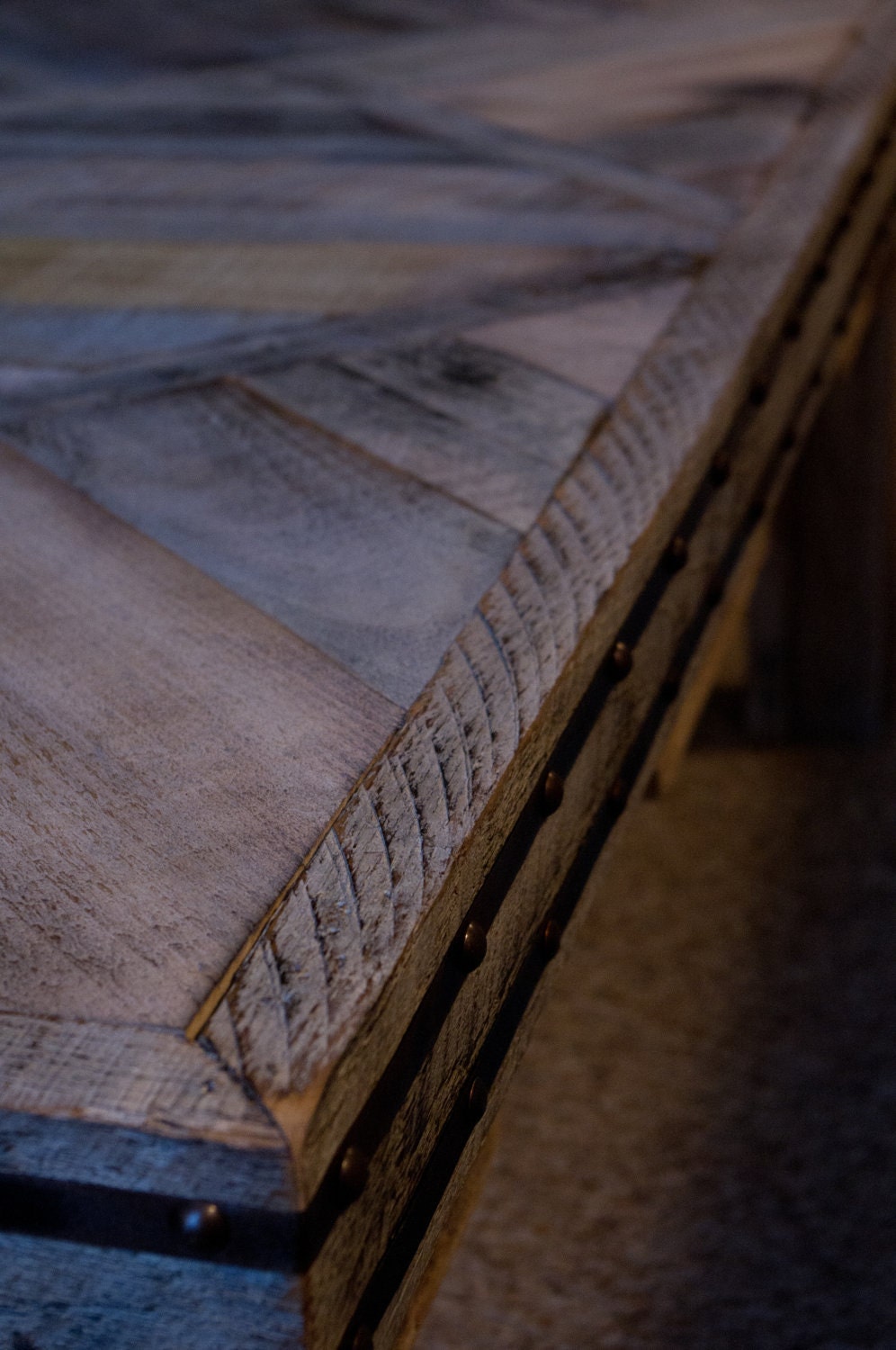 Paleta de madera de roble reciclado mesa de café