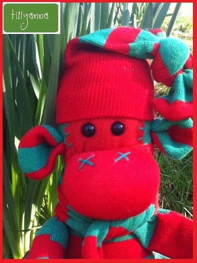 Welsh sock monkey for sale on etsy.com