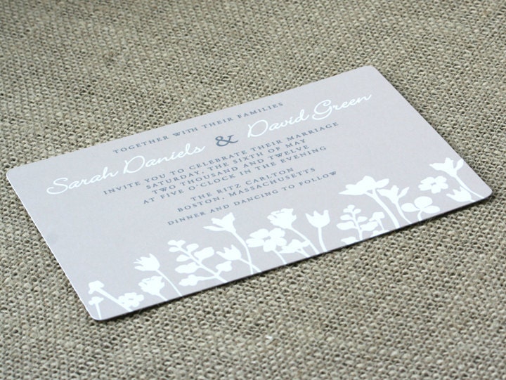 handmade rustic wedding invitation