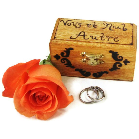 French Wedding Ring Bearer Box Rustic wedding decor From KnottyNotions