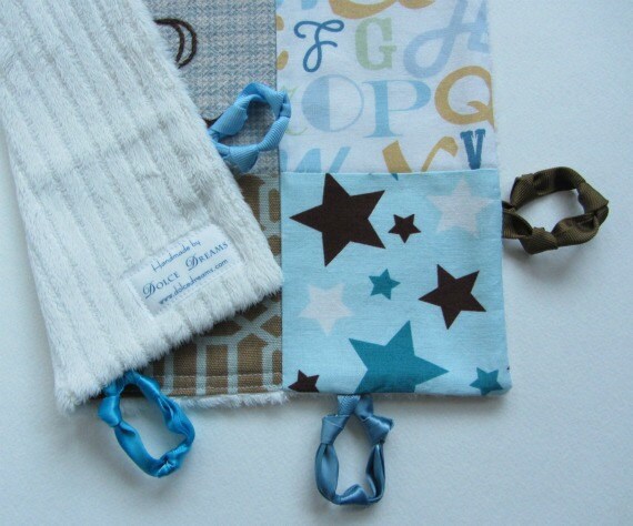 Baby Lovey Blanket with Custom Hand Embroidery by Dolce Dreams
