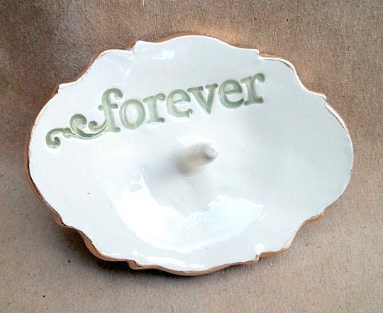 Ceramic  Forever Ring Holder Engagement Ring Holder