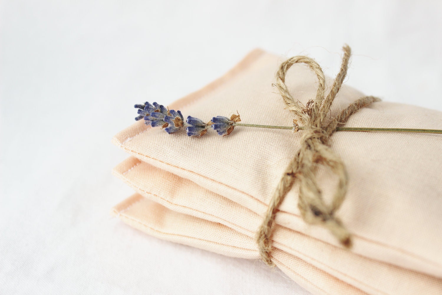 Lavender Sachets, Peach, Shabby Chic, Organic