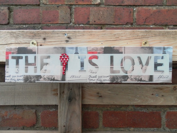 Knot Just a Sign Wooden The Key is Love Sign unique