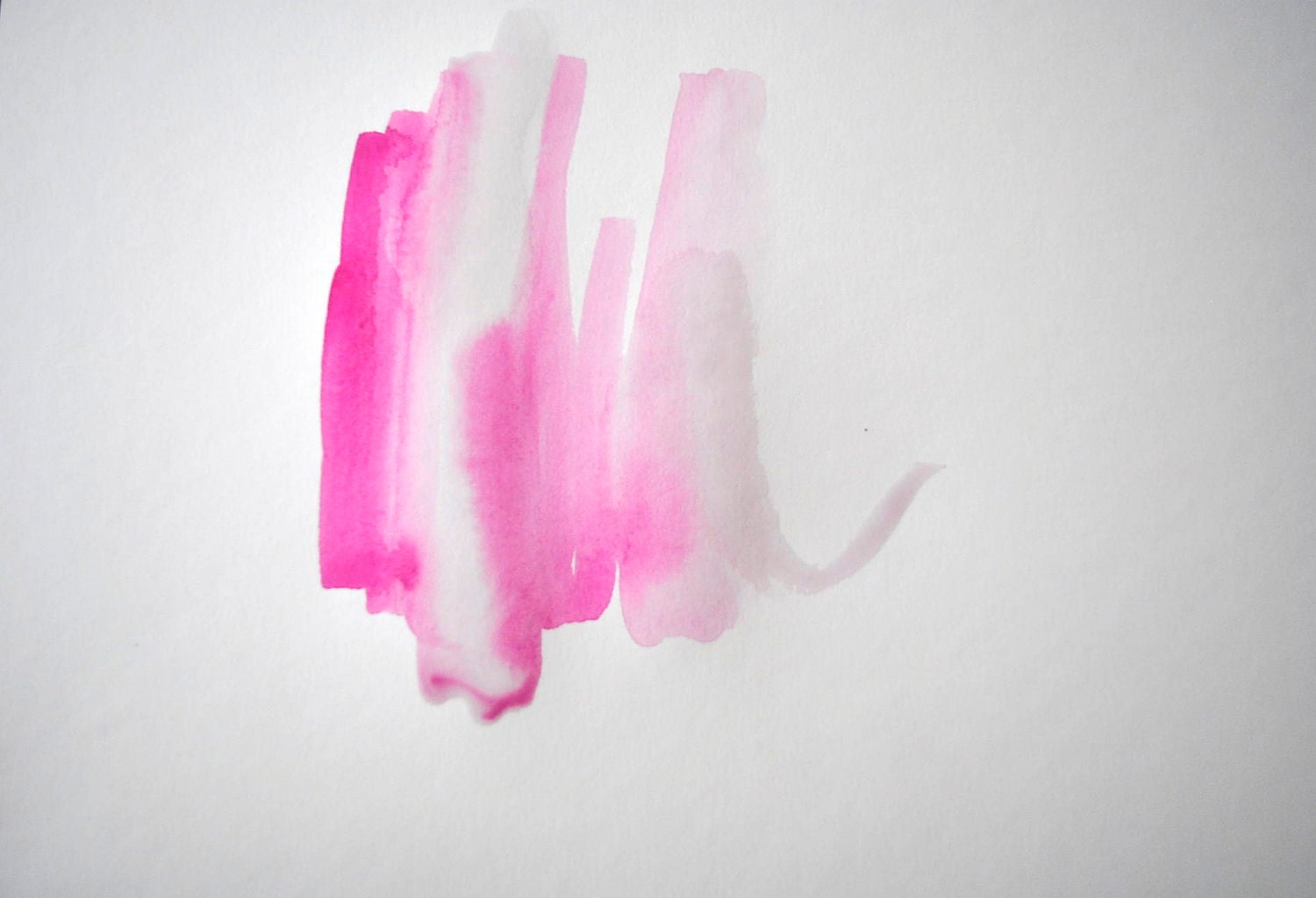 graphic watercolor in pink