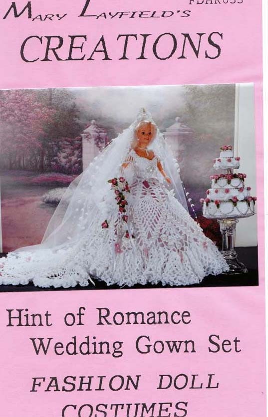 Crochet Barbie Doll Wedding Dress Mary Layfield 39s Creation Pattern Booklet