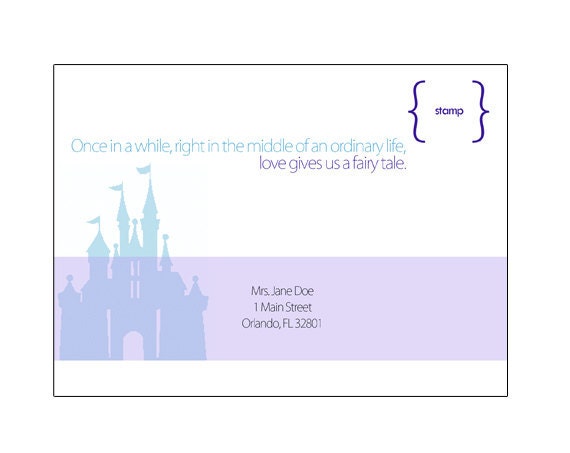 Disney Themed Wedding Envelope From DisneyGroom