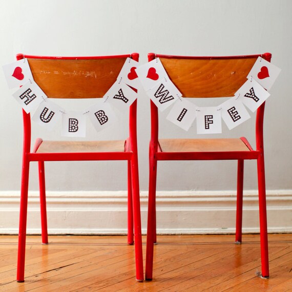 Bride & Groom Chair Signs
