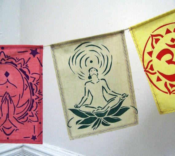 Yoga Meditational Prayer Flags / Latest edition set