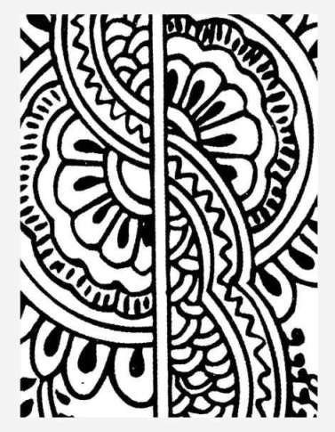 Henna Tattoo Design Silk Screen Stencil Love Peace and Henna Hippie Tattoo