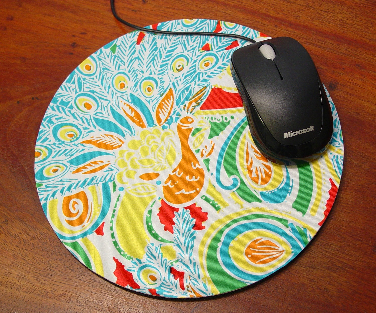 Lilly Pulitzer Mouse Pad Laptop Mousepad in Shake Your Feathers with Matching Coaster