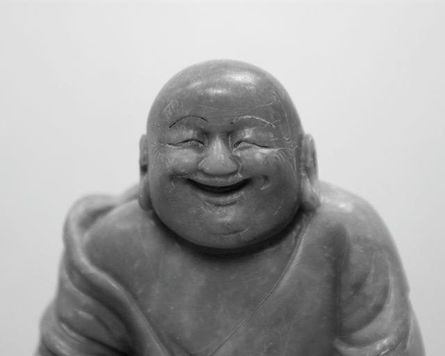 Buddha Smiling Happy Laughing Jolly Jovial - Black and White Fine Art Photography 8" x 10" Photo Print