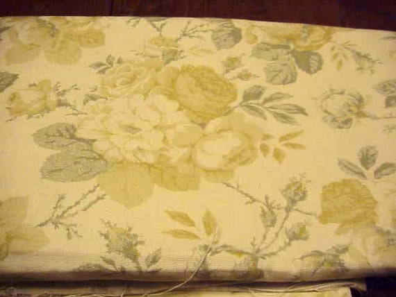 Destash NEW WAVERLY Fabric beige with tan roses Chabby Chic