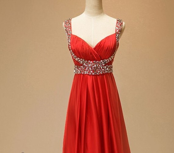 Custom make Vintage Wedding Dress A LINE Bridal Gown Bridesmaid Red Satin