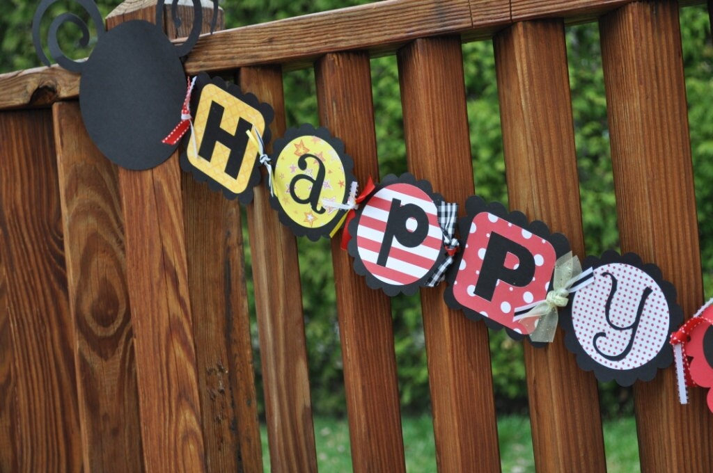 Personalized Birthday Banner (Mickey Mouse)