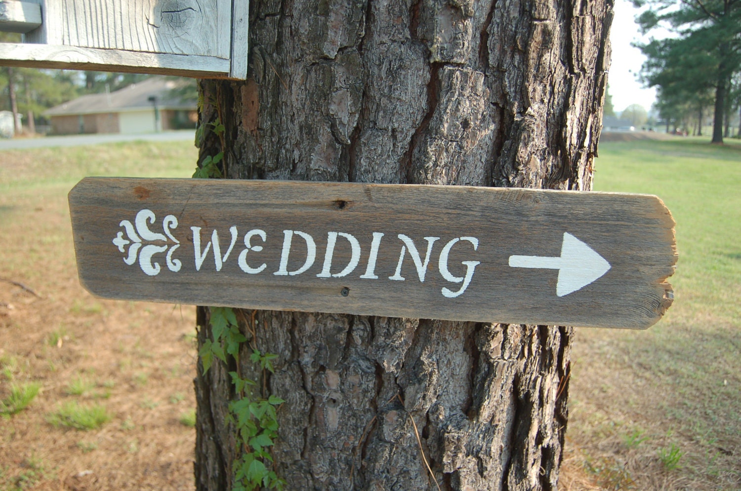 French Country Wedding Sign Comes with a Stake or For Hanging