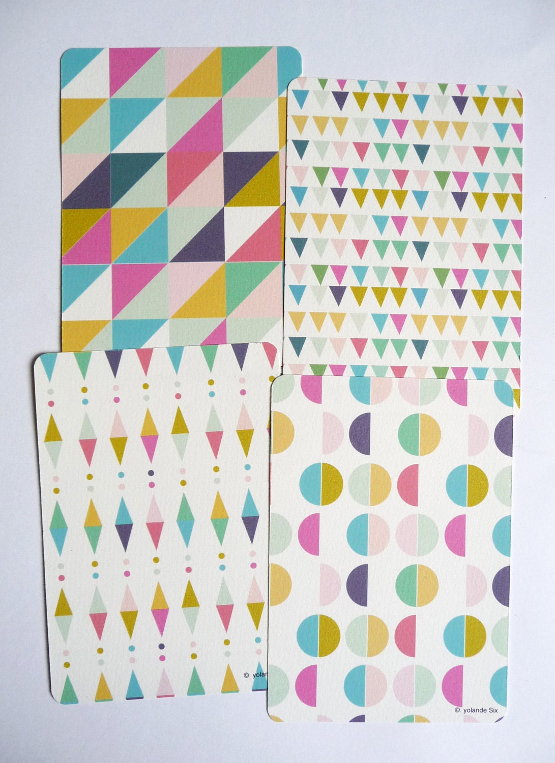 geometric postcard from mademoiselleyo on Etsy