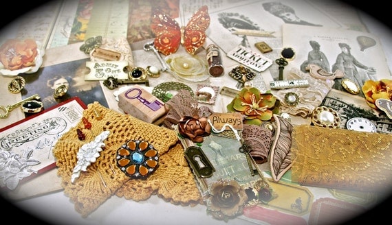 My Life in Sepia Project Embellishment Scrapbooking Altered Art KIT