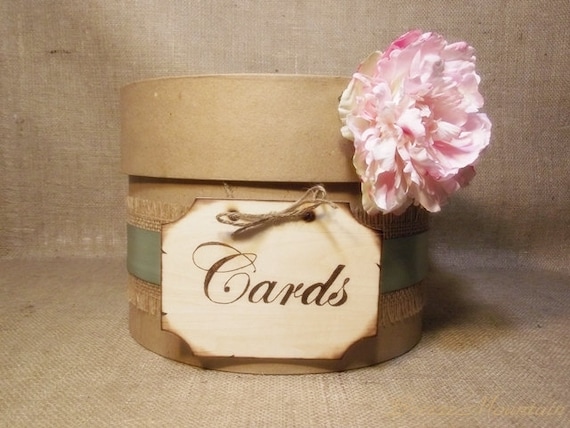 rustic wedding card box ideas