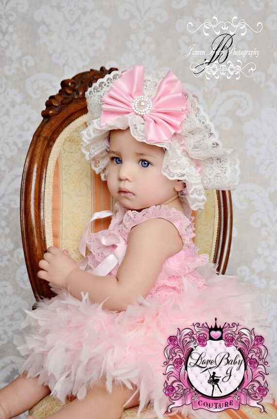 She Is My Love Little Lace Heirloom Bonnet-bonnet, cap, hat, lace, vintage, photo, prop, couture