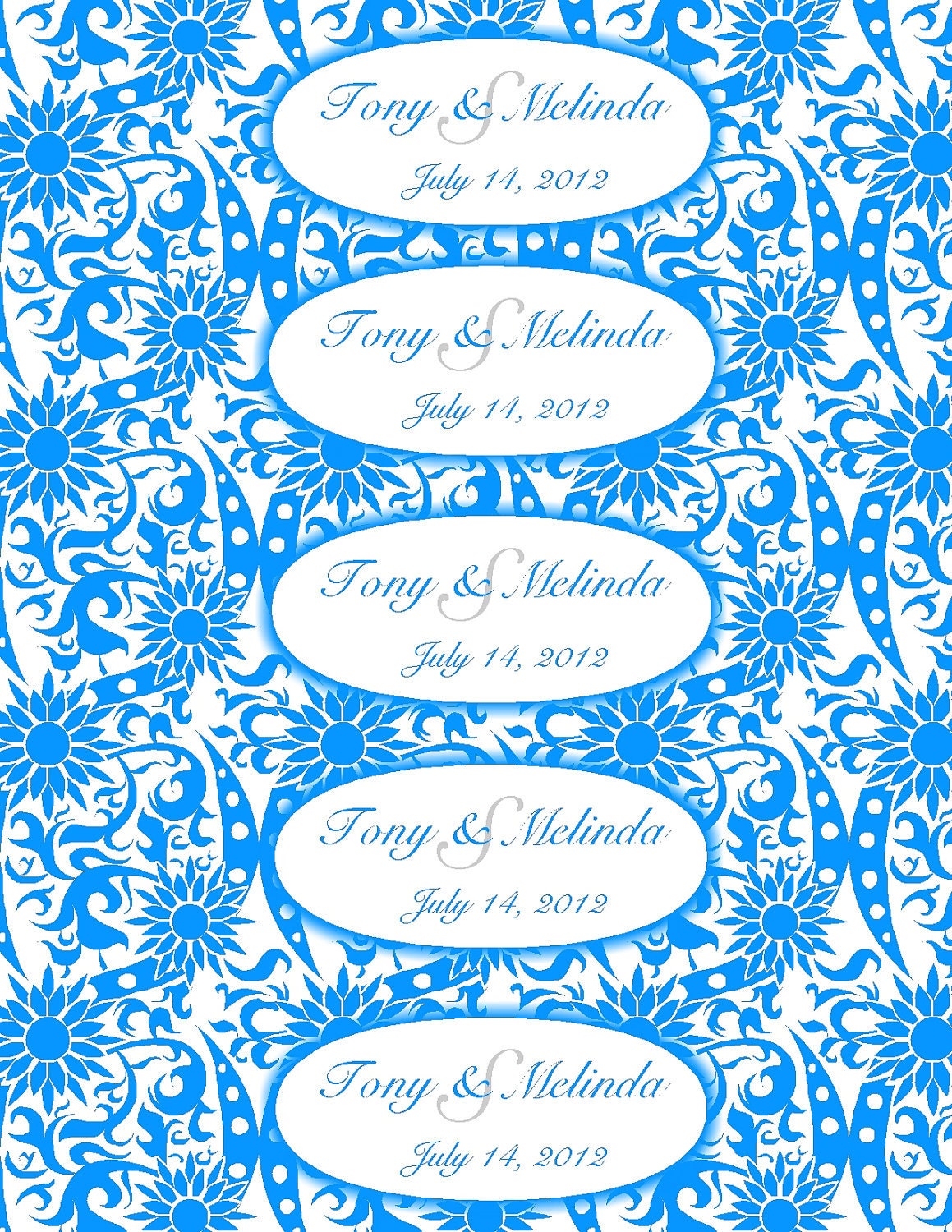 Printable Personalized Wedding Labels for Water Bottles From jcsaccents