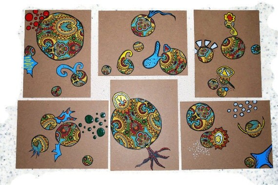 Imagination Series Colorful Mixed Media OOAK- Etsy Treasury