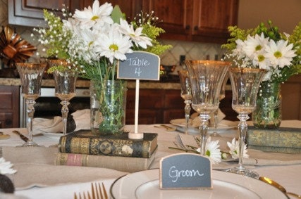Elegant Wedding Chalkboard Table Frames ROSIE style Place Settings Food 