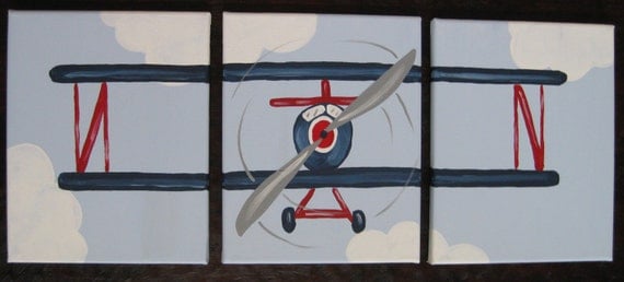 Airplane, 8x10 (set of 3) READY TO SHIP