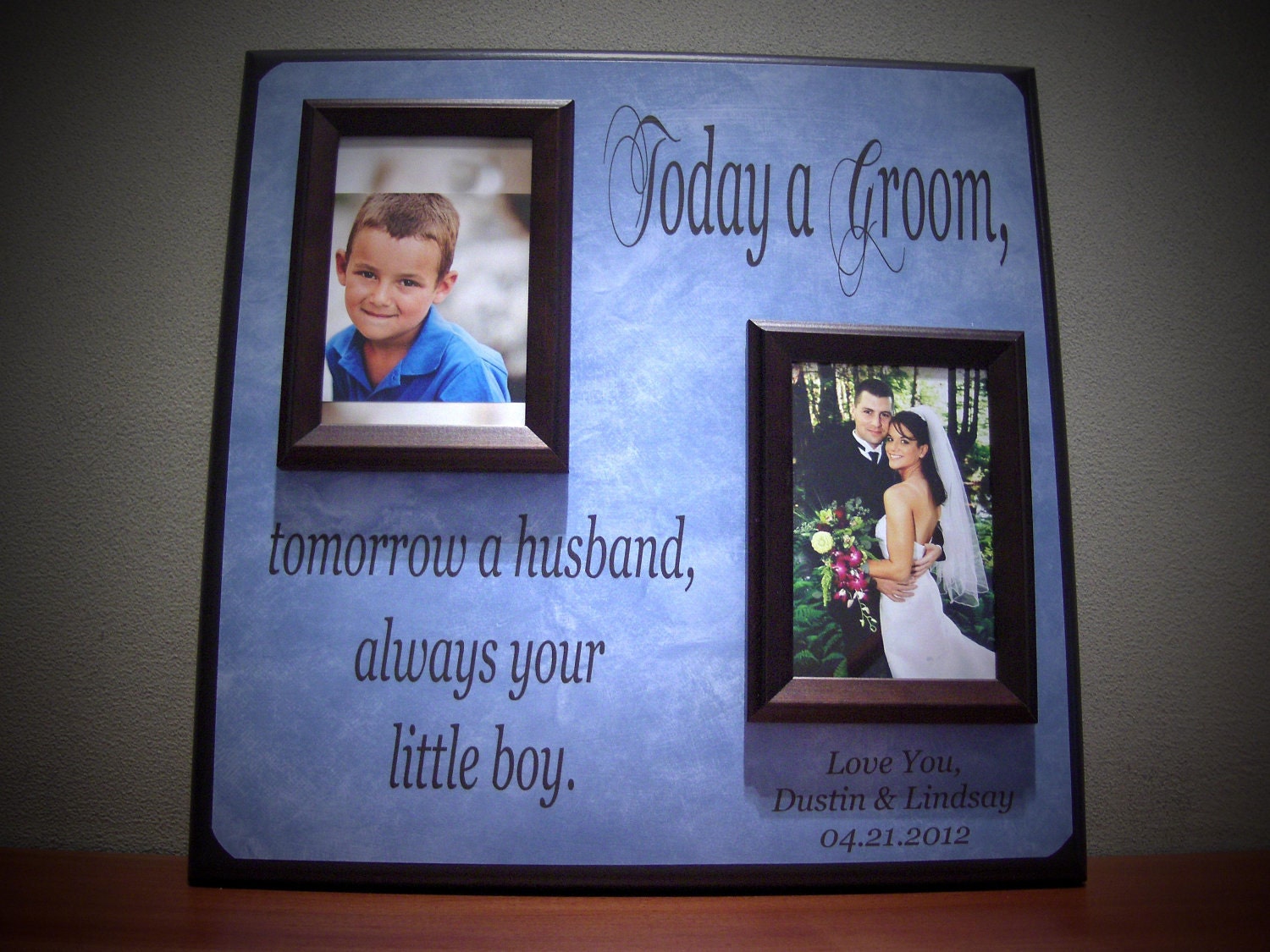 Personalized Wedding Picture Frame Wedding Gift Parents of the groom 