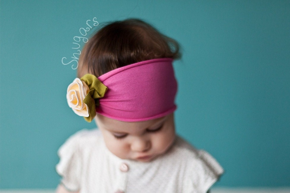 Strawberry Lemonade Petite Rose -Snugars Headband