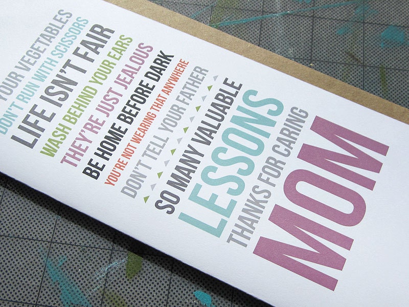 Lessons Mother's Day Card