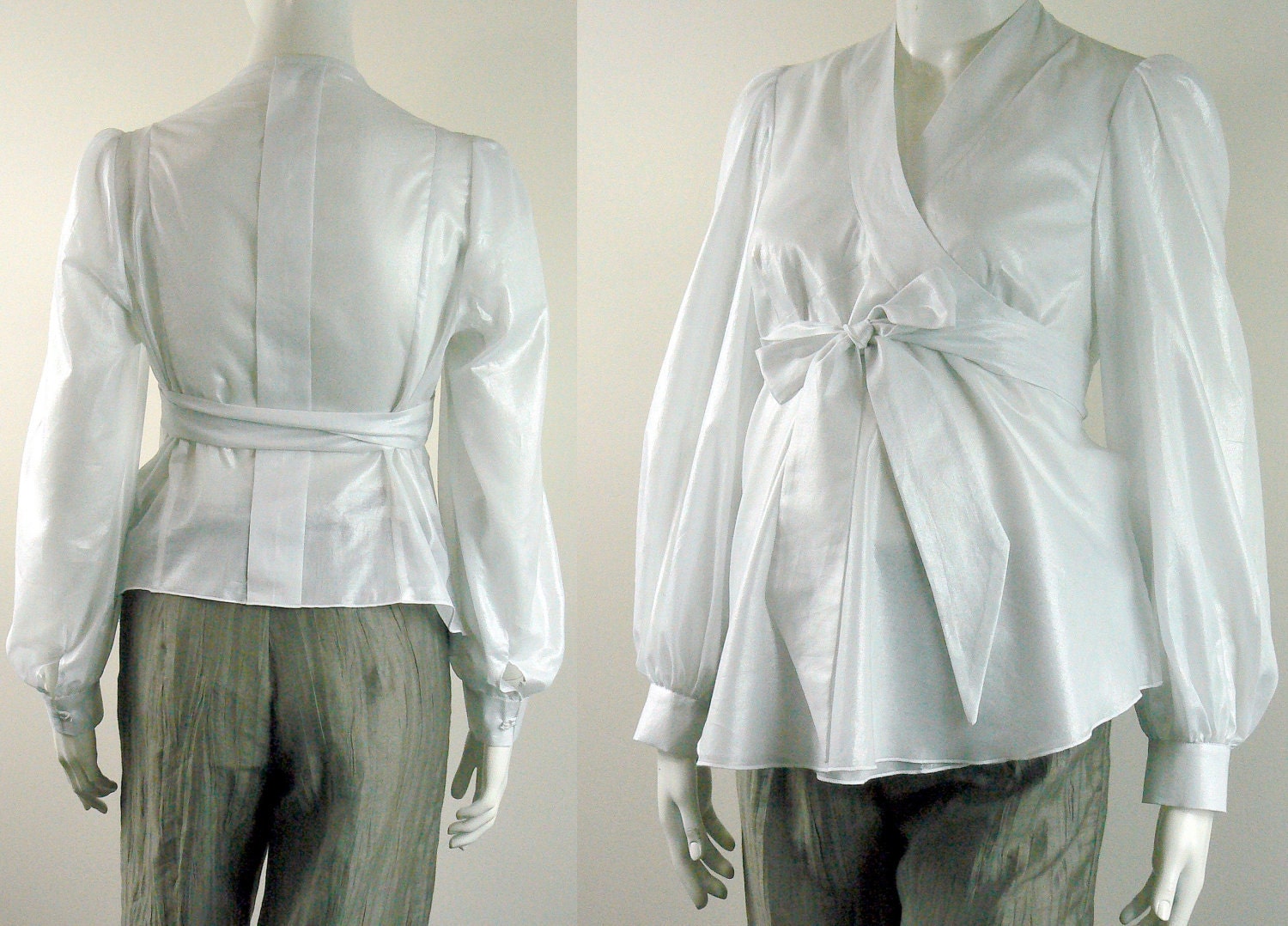 Maternity Blouse from White Cotton