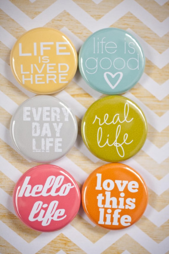 Project Life Flair Buttons - This is Life flair - A week in the Life Flair - alifehandmade Project Life Flair Buttons - This is Life flair - A week in the Life Flair - alifehandmade