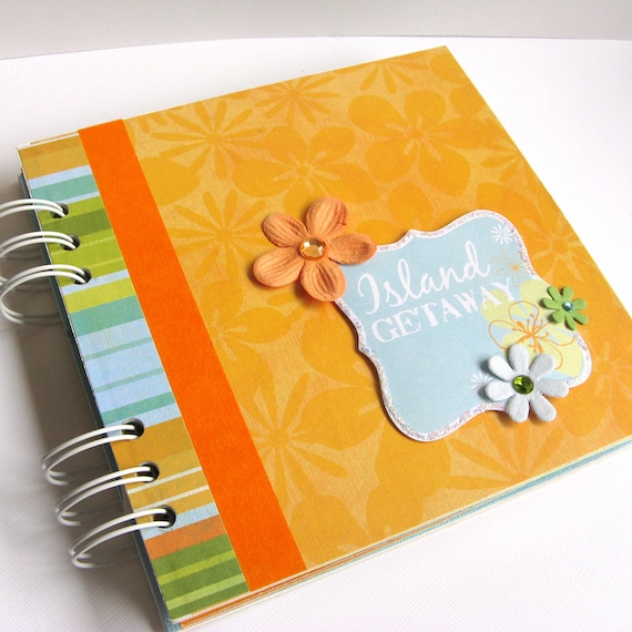 Vacation Mini Album - Island Getaway Scrapbook - ElvesInTheAttic