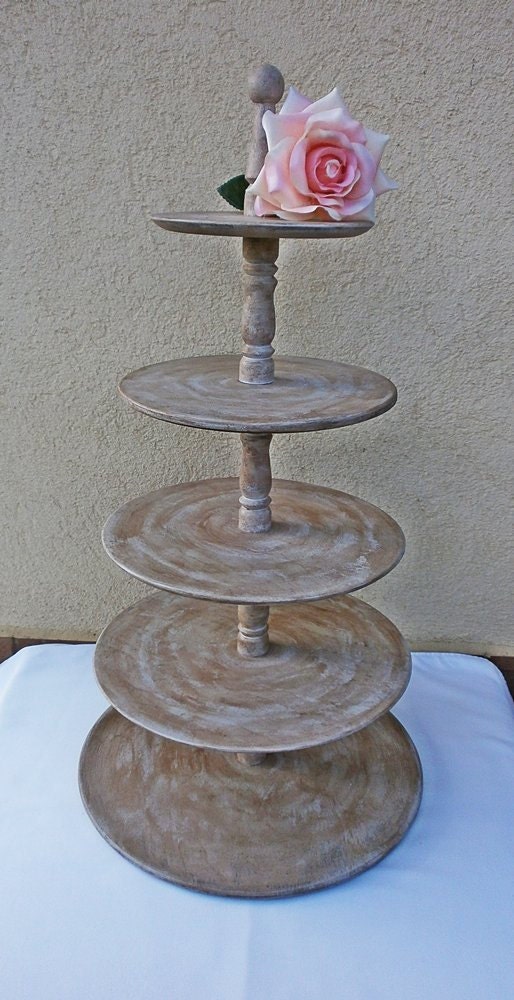 This listing is for 5 tier rustic cupcake stand for your wedding 