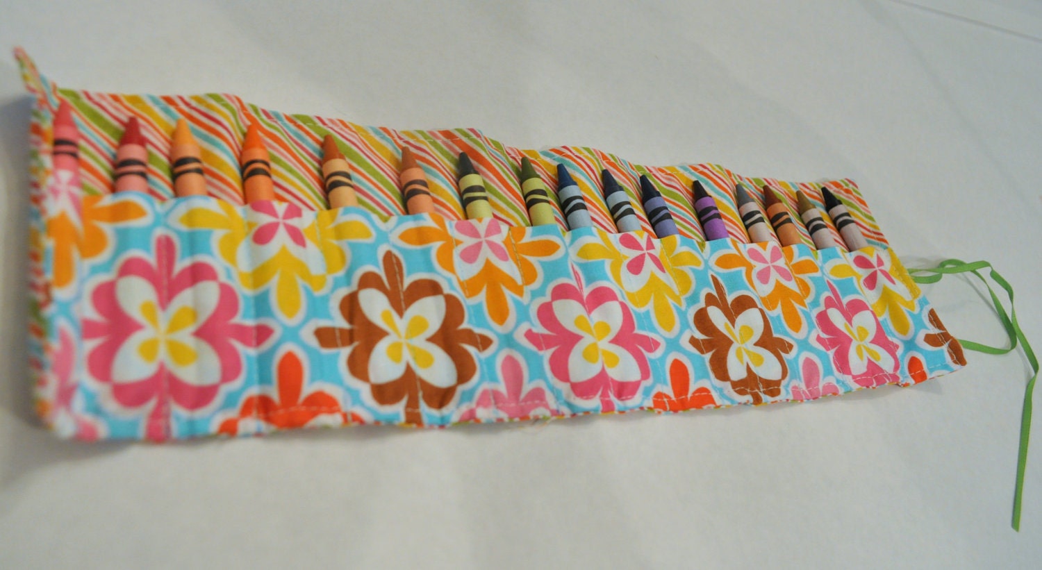 Crayon Rolls - Stripes and flowers...(additional options availible)
