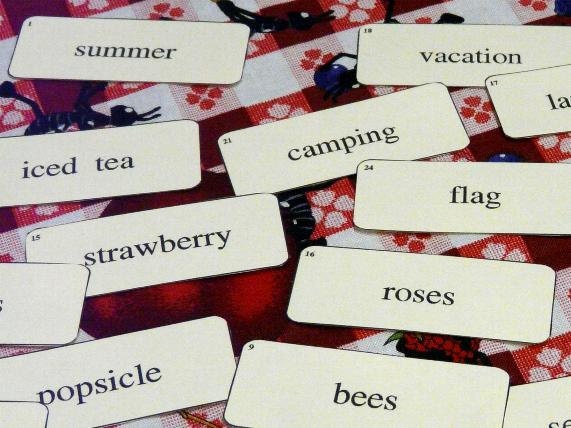 27 Preemie Mini SUMMER time Flash Cards -  new 2012 paper labels altered art signs words scrapbooking uprint