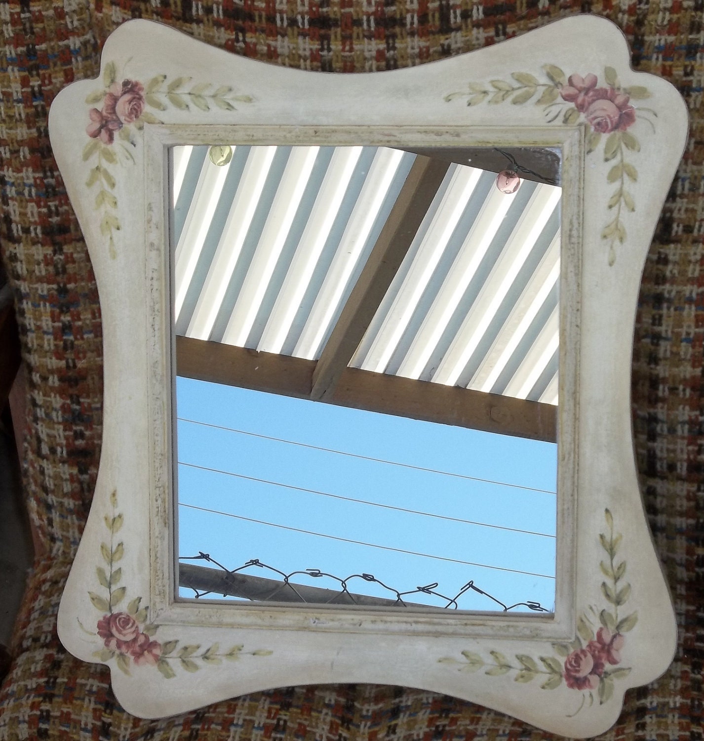 Floral Wall Mirror by retrosideshow Floral Wall Mirror by retrosideshow
