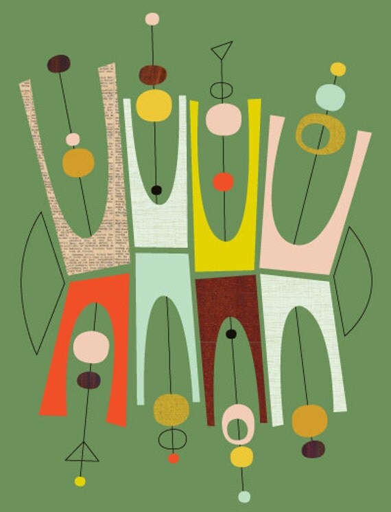 Giclee Print (item No. P-2012-19 Green Satellite)