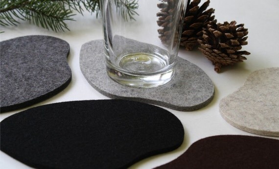 Felt Coasters NEW- NATURALS 5mm Thick-Secret Pond