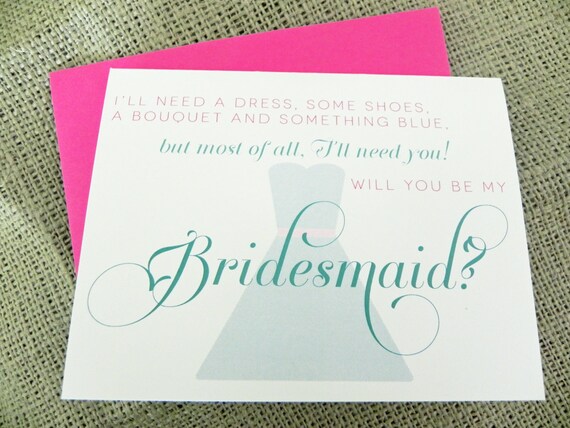 Will You Be My Bridesmaid Card