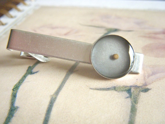 faith as small as a mustard seed - antique matte silver tie clip