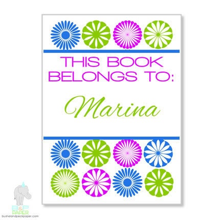 Mod Flower Bookplates