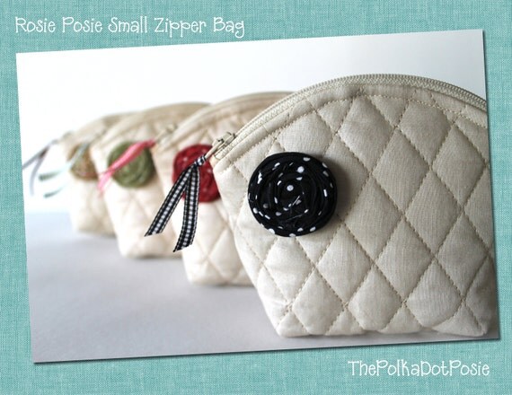 Rosie Posie Small Zipper Bag