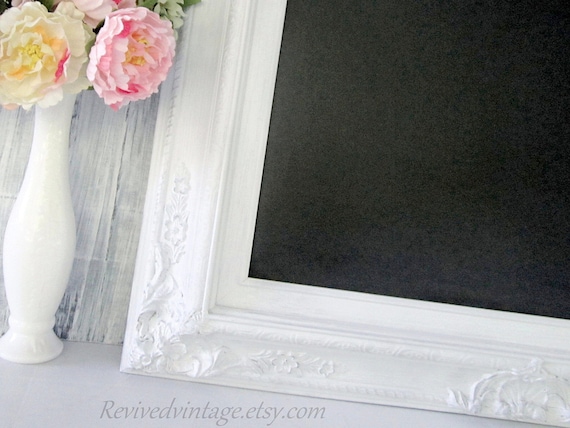 COUNTRY WEDDING DECOR Decorations Chalkboard Framed White Rustic Wedding 